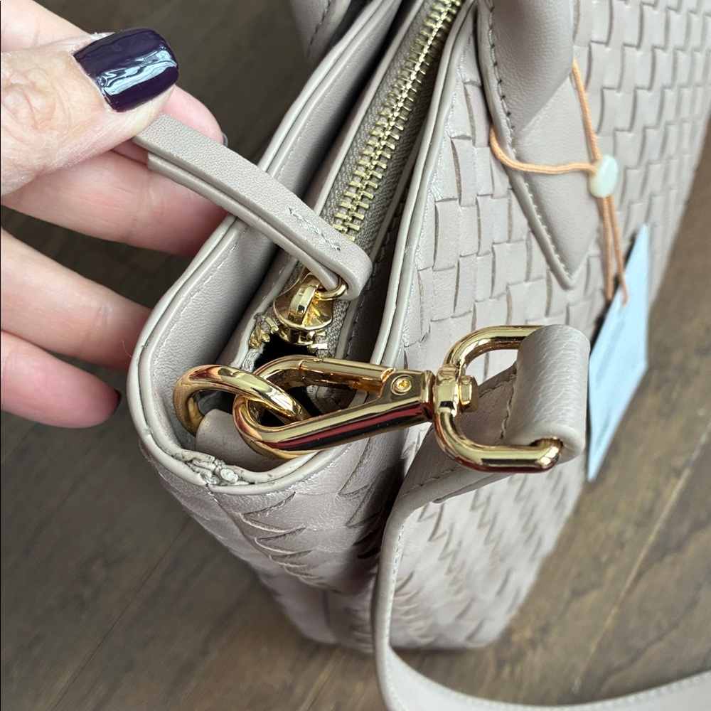 Quince Top Handle Woven Italian Leather Bag - Picture 5 of 16